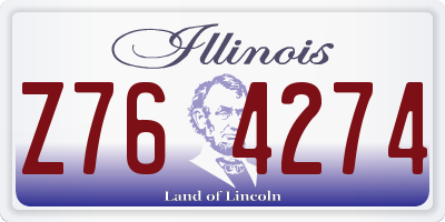 IL license plate Z764274