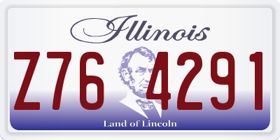 IL license plate Z764291