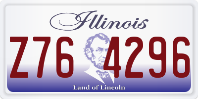 IL license plate Z764296