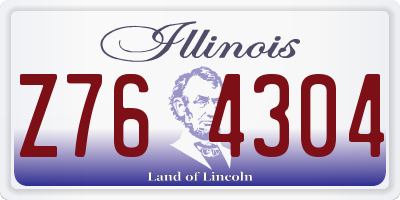 IL license plate Z764304