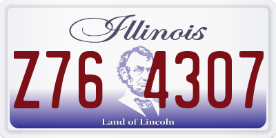 IL license plate Z764307