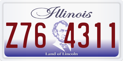 IL license plate Z764311