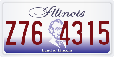 IL license plate Z764315