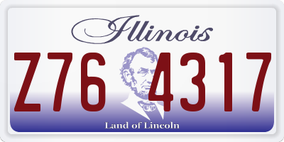 IL license plate Z764317