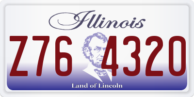 IL license plate Z764320