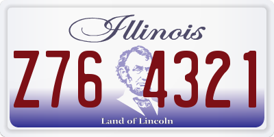 IL license plate Z764321