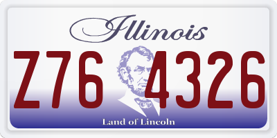 IL license plate Z764326