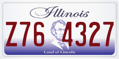 IL license plate Z764327