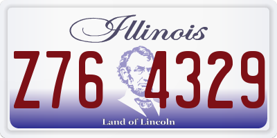IL license plate Z764329