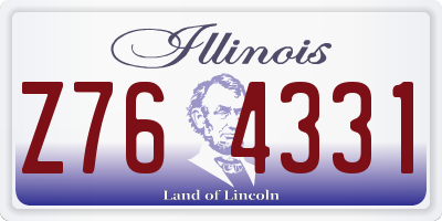 IL license plate Z764331