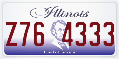 IL license plate Z764333