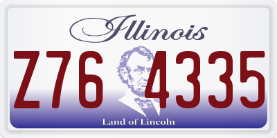 IL license plate Z764335