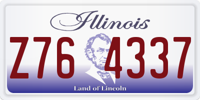 IL license plate Z764337