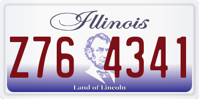 IL license plate Z764341