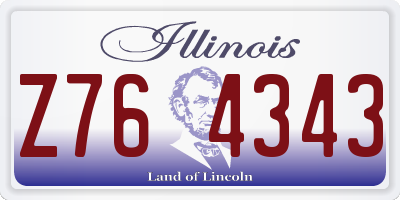 IL license plate Z764343