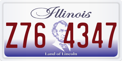 IL license plate Z764347