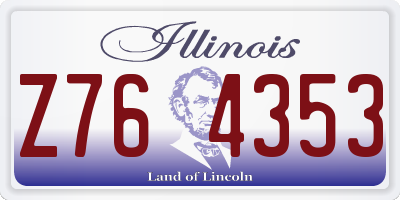 IL license plate Z764353