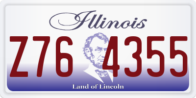 IL license plate Z764355