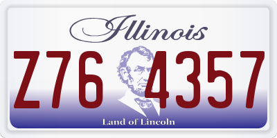IL license plate Z764357