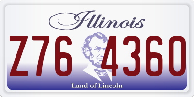 IL license plate Z764360
