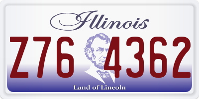 IL license plate Z764362