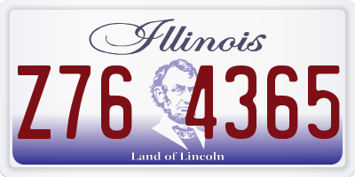 IL license plate Z764365