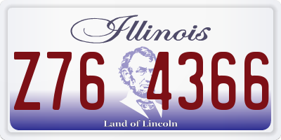 IL license plate Z764366