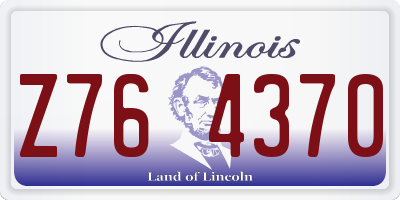 IL license plate Z764370