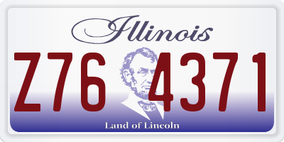 IL license plate Z764371