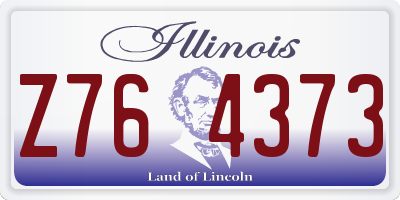 IL license plate Z764373