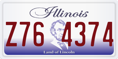 IL license plate Z764374