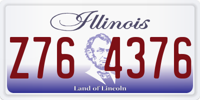 IL license plate Z764376