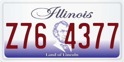 IL license plate Z764377