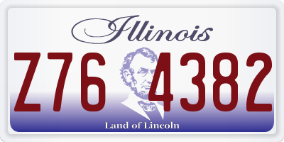 IL license plate Z764382