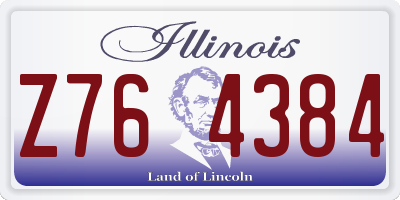 IL license plate Z764384