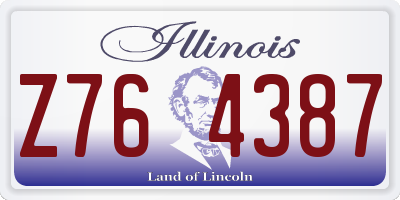 IL license plate Z764387