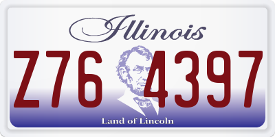 IL license plate Z764397