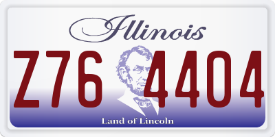 IL license plate Z764404