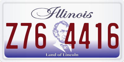 IL license plate Z764416