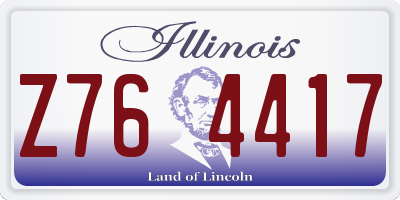 IL license plate Z764417