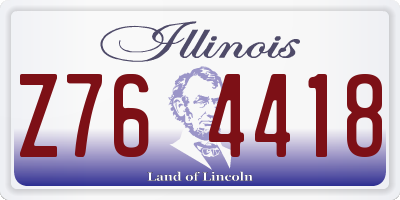 IL license plate Z764418