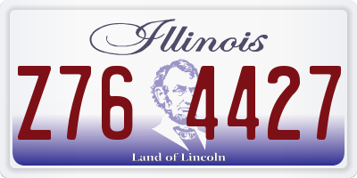 IL license plate Z764427