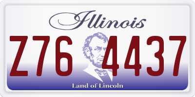 IL license plate Z764437