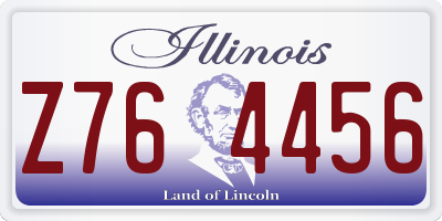 IL license plate Z764456