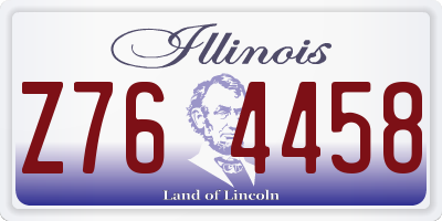 IL license plate Z764458