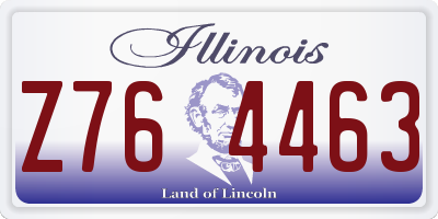 IL license plate Z764463