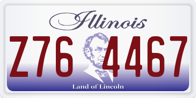 IL license plate Z764467