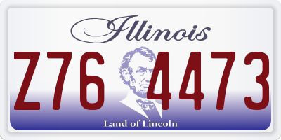 IL license plate Z764473