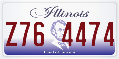 IL license plate Z764474