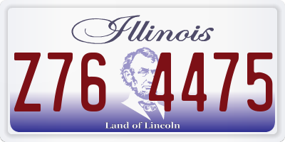 IL license plate Z764475